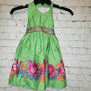 2/$12 Blueberi Boulevard floral halter dress